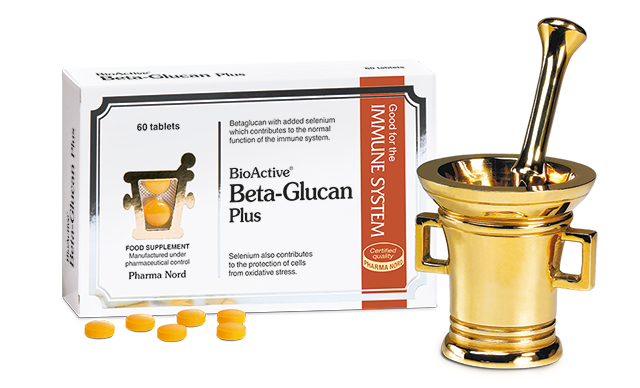 Tablets Beta-Glucan Box containing tablets BioActive B-Complex