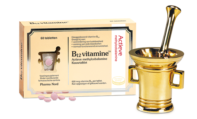 Box containing vitamine b12 tablets Box containing Vitamine B12 tablets